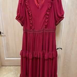 *Reserved*Rachel Parcell Burgundy Dress XL